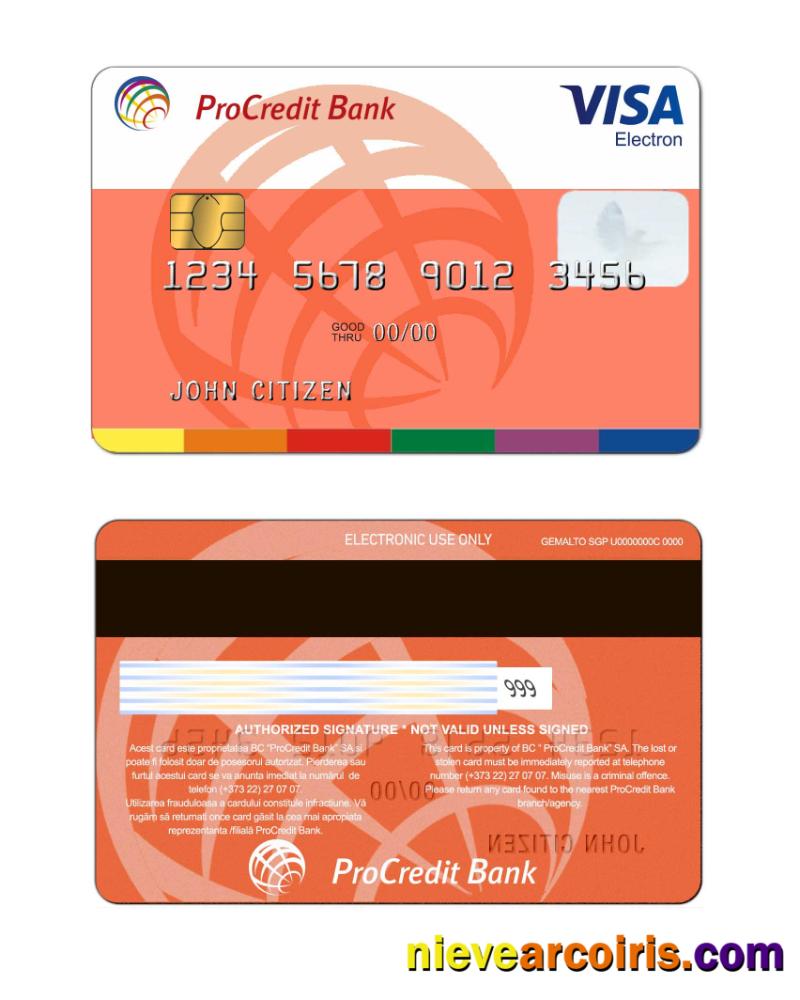 Moldova Visa Electron card